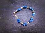 bracelet pierres bleues, Bijoux, Sacs & Beauté, Bracelets, Comme neuf, Bleu, Autres matériaux, Enlèvement ou Envoi