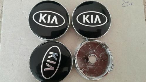 4x 60 mm Kia velgen naafdoppen zwart/zilver, Auto-onderdelen, Klein materiaal, Kia, Nieuw, Ophalen of Verzenden