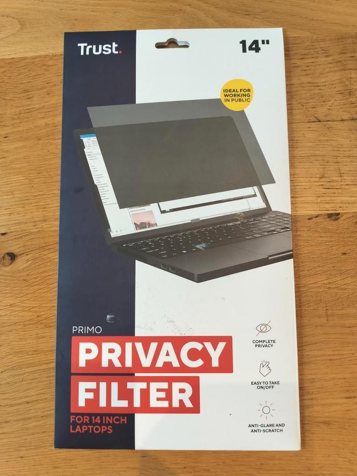 Trust Primo Privacy filter 14 inch of 15.6 inch (nieuw), Audio, Tv en Foto, Projectieschermen, Nieuw, Ophalen of Verzenden