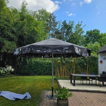 Parasol Triple d'Anvers 350.cm, Tuin en Terras, Ophalen, Gebruikt, 3 tot 4 meter, Parasolvoet