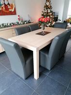 Eetkamerstoelen op wieltjes, Huis en Inrichting, Stoelen, Ophalen, Gebruikt, Overige kleuren, Leer