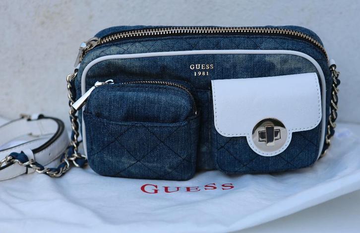 Leuke jeanstas van Guess - nieuw!, Handtassen en Accessoires, Tassen | Damestassen, Nieuw, Blauw, Ophalen of Verzenden