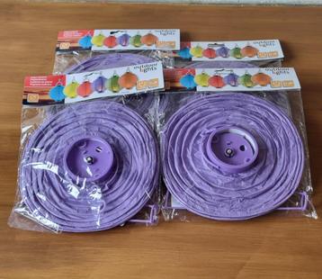 4 papieren lampion's met licht 20cm beschikbaar voor biedingen