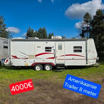 Caravan Amerikaanse trailer 8m woonwagen Tiny House werfkeet beschikbaar voor biedingen