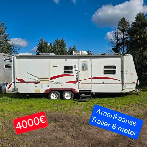 Caravan Amerikaanse trailer 8m woonwagen Tiny House werfkeet, Caravanes & Camping, Camping-cars, Entreprise, Enlèvement ou Envoi