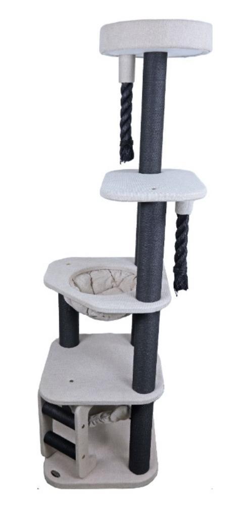 Krabpaal Gyala Zand-Antraciet 178cm, Dieren en Toebehoren, Krabmeubelen, Nieuw, Krabpaal, Ophalen