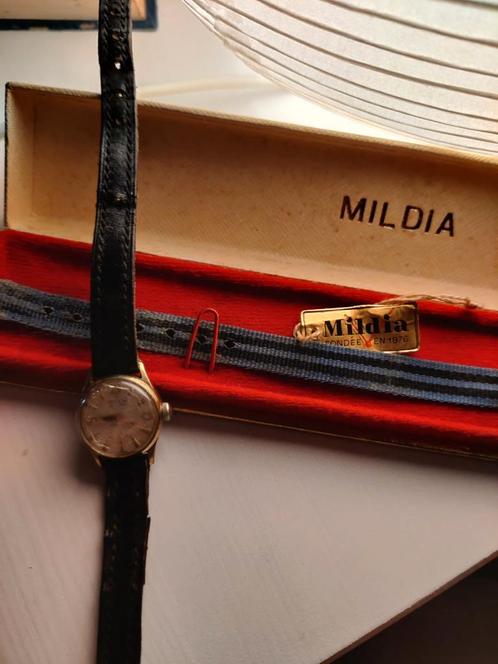 Mildia dameshorloge 1958 incablok (vintage/retro), Handtassen en Accessoires, Horloges | Dames, Gebruikt, Polshorloge, Overige merken
