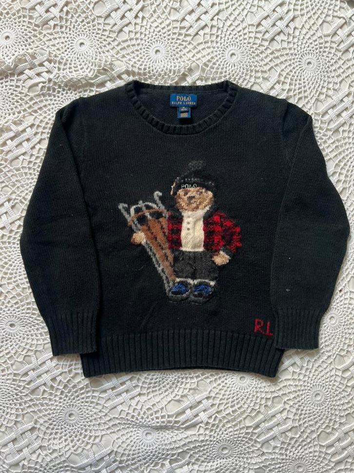 Ralph Lauren gebreid trui beer “Sled Bear” 12 jaar, Kinderen en Baby's, Kinderkleding | Maat 158, Zo goed als nieuw, Jongen of Meisje