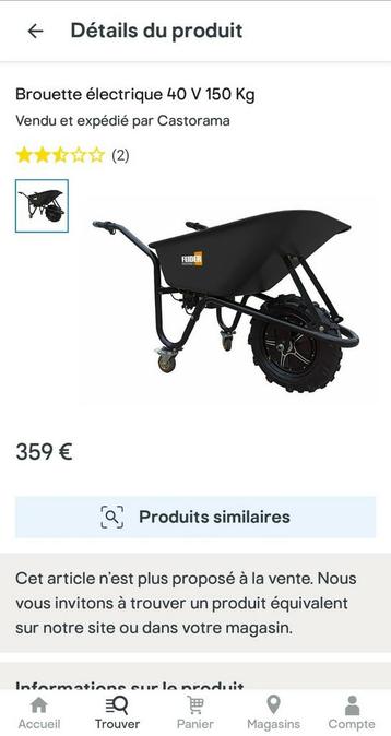 Nieuwe elektrische kruiwagen van 150 kg beschikbaar voor biedingen