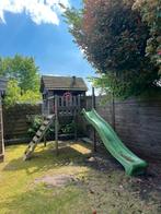 Houten speelhuisje, Kinderen en Baby's, Ophalen, Gebruikt, Glijbaan