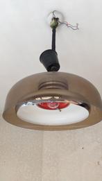 Vintage retro Ufo hanglamp, 50 tot 75 cm, Zo goed als nieuw, Glas, Vintage Retro