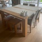 Eiken tafel stoelen, bank, Antiek en Kunst, Ophalen of Verzenden
