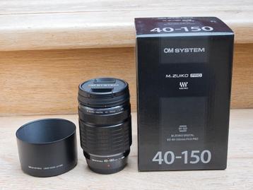 Olympus OM : 40-150 F4.0 PRO - zo goed als nieuw, Audio, Tv en Foto, Foto | Lenzen en Objectieven, Ophalen of Verzenden, Nieuw