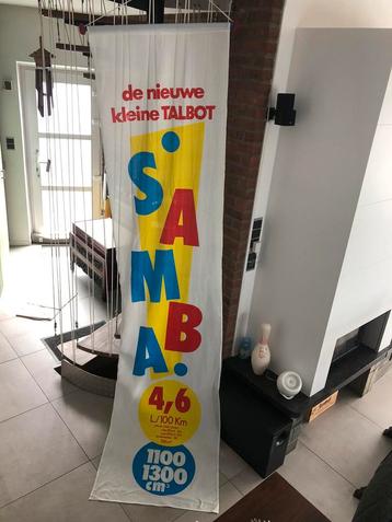 drapeau enseigne publicitaire Talbot samba, Enlèvement ou Envoi, Utilisé, Panneau publicitaire