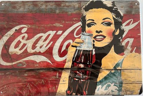 Reclamebord vintage Coca Cola 3 - mancave poolhouse nieuw, Verzamelen, Merken en Reclamevoorwerpen, Zo goed als nieuw, Reclamebord