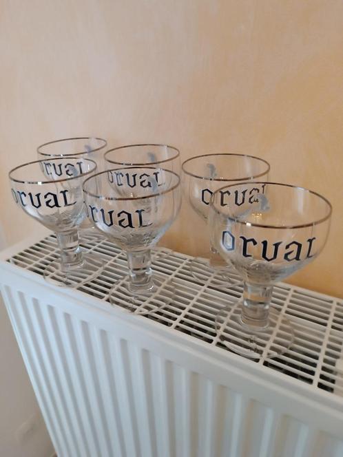 A vendre 6 verres orval, Verzamelen, Glas en Drinkglazen, Nieuw, Bierglas, Ophalen