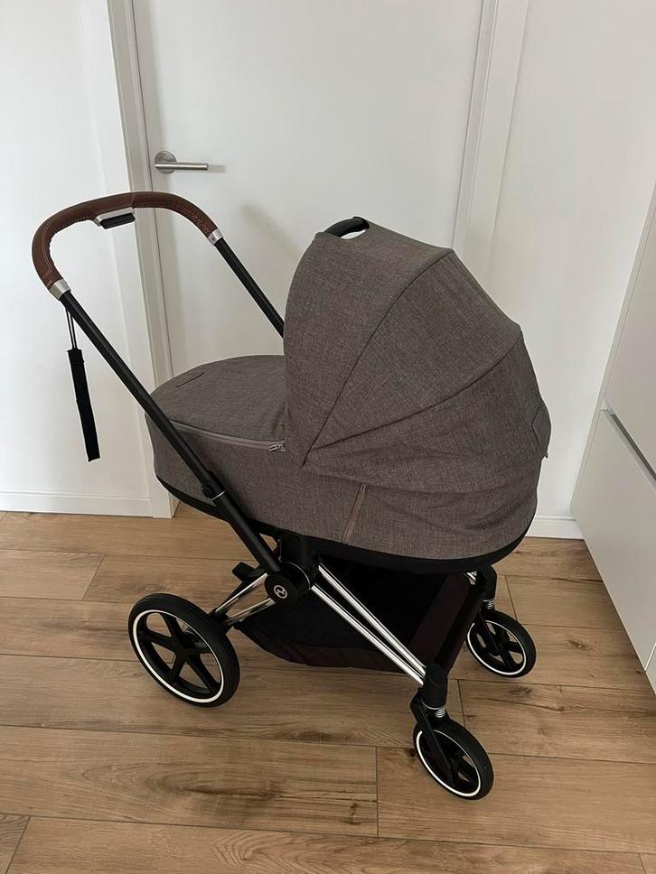 Buggy Cybex Priam grijs (wieg + zitje), Kinderen en Baby's, Kinderwagens en Combinaties, Gebruikt, Kinderwagen, Overige merken
