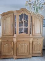 Buffet vaisselier en chêne, Huis en Inrichting, Kasten | Buffetkasten, Ophalen, 200 cm of meer, Eikenhout, Zo goed als nieuw