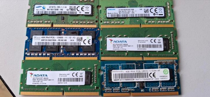 Geheugen laptop PC4 2400 8GB / PC3 12800 4GB, Computers en Software, RAM geheugen, Zo goed als nieuw, Laptop, Ophalen of Verzenden