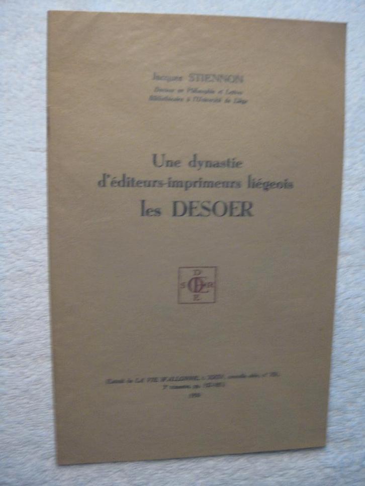 Liège imprimerie édition - Desoer – Jacques Stiennon - 1950, Boeken, Geschiedenis | Nationaal, Gelezen, Ophalen of Verzenden