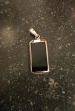 Massief zilver hanger met onyx steen, Ophalen of Verzenden, Zo goed als nieuw, Zilver, Zilver