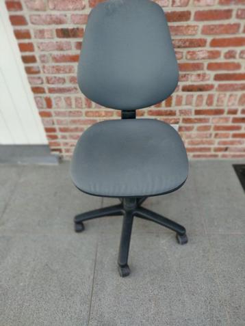 Bureau-stoel grijsblauw.
