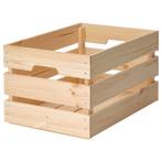 6 Houten kisten, grenen, Ikea Knagglig, stevig / wood crates, Huis en Inrichting, Ophalen, Zo goed als nieuw