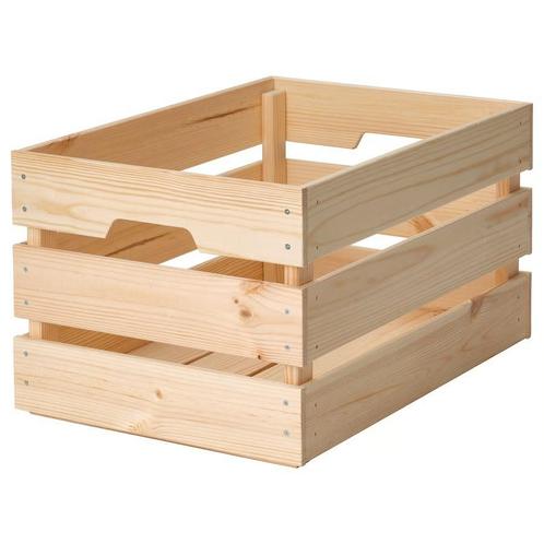 6 Houten kisten, grenen, Ikea Knagglig, stevig / wood crates, Huis en Inrichting, Woonaccessoires | Schalen en Manden, Zo goed als nieuw