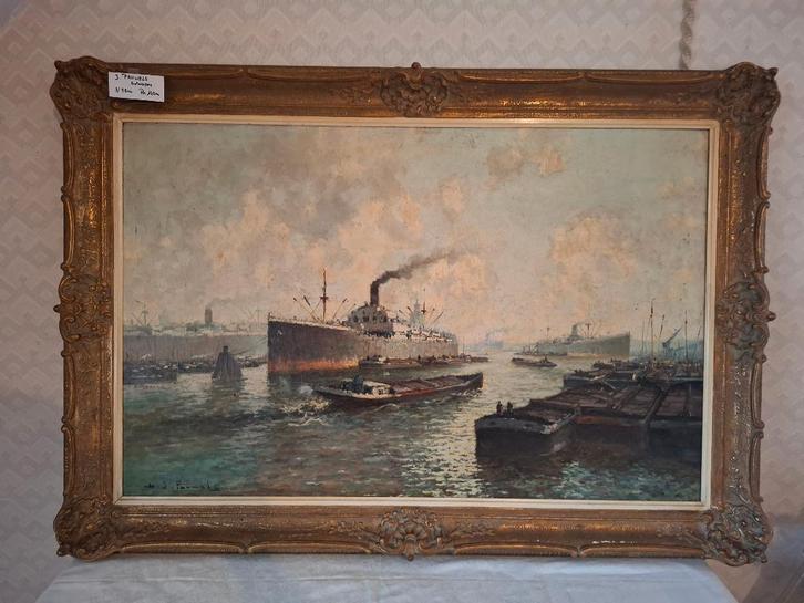 Groot schilderij Henri Joseph Pauwels, Antiquités & Art, Art | Peinture | Classique, Enlèvement