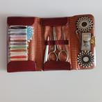 Vintage naaietui in bruin echt prym leder., Ophalen of Verzenden, Zo goed als nieuw, Bruin, Leder