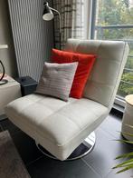Lederen faiteuil, Huis en Inrichting, Fauteuils, Ophalen, Zo goed als nieuw, Metaal, Modern design