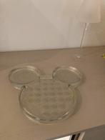 Mickey presenteerschotel in zwaar dik glas, Verzamelen, Disney, Ophalen, Zo goed als nieuw