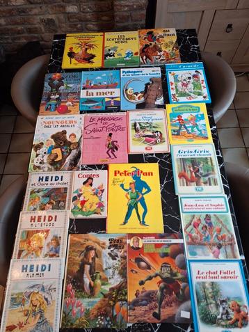 Lot 21 anciens livres BD 1973... Peter Pan, Heidi etc..