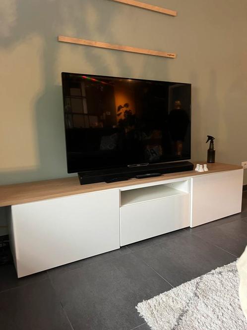 Ikea besta tv-meubel wit, Huis en Inrichting, Kasten |Televisiemeubels, Gebruikt, Ophalen