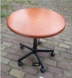 Leuk Retro Rond Tafeltje Op Wieltjes - 60cm, Ophalen of Verzenden