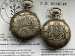 2 x FE Roskopf 54 mm, Handtassen en Accessoires, Horloges | Antiek, Ophalen of Verzenden, Zakhorloge