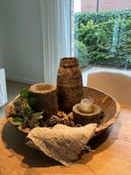 Exclusieve grote houten schaal merk Hoffz diam 63 cm NIEUW, Ophalen, Nieuw, Groen