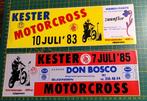 Lot 2x grote stickers Motorcross Kester (Gooik) 1983-85, Verzamelen, Ophalen of Verzenden