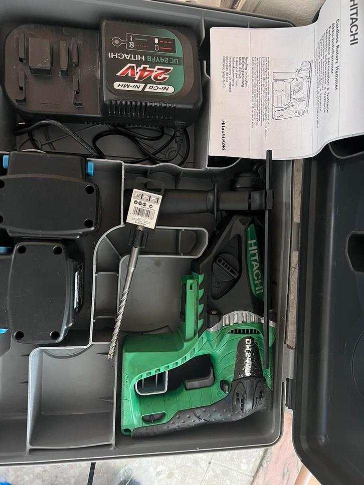 Hitachi DH24DV SDS Plus rotary Drill Hamer, Doe-het-zelf en Bouw, Gereedschap | Boormachines, Gebruikt, Boor- en Schroefmachine