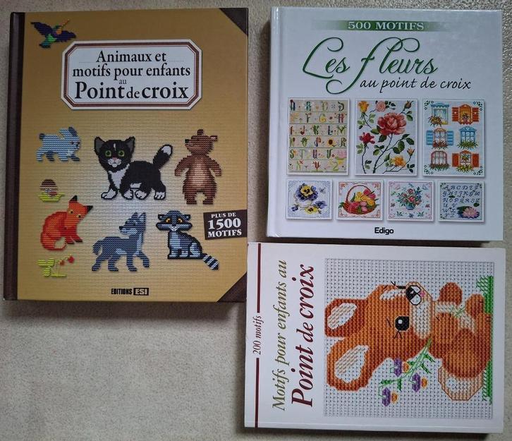 3 livres/livres point de croix/point de croix, Livres, Loisirs & Temps libre, Neuf, Broderie ou Couture, Enlèvement ou Envoi
