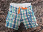 Mt 92 Blauwe, oranje, gele, turquoise geruite short, Kinderen en Baby's, Kinderkleding | Maat 92, Broek, Ophalen of Verzenden