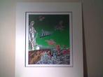 Genummerde zeefdruk in kader, 75 cm ou plus, Comme neuf, 50 à 75 cm, Autres types