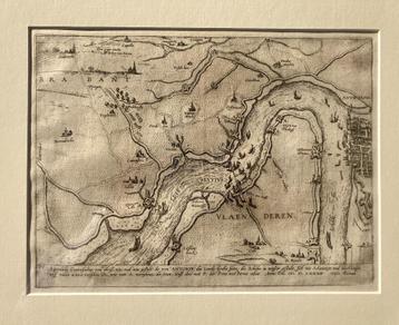 Gravure parfaitement encadrée Siège d'Anvers - Hogenberg, Enlèvement