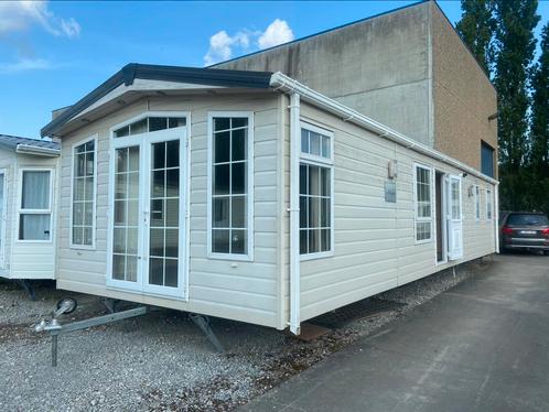Stacaravan Europa unique dg en cv 12m50 op 4m10, Caravans en Kamperen, Stacaravans, Ophalen