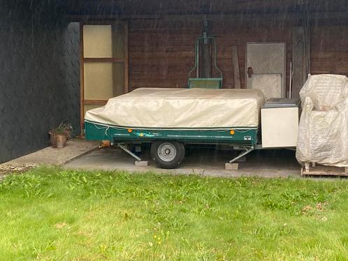 Camping-car (remorque tente) - Tent aanhanger, Caravans en Kamperen, Vouwwagens, Jamet, tot en met 5, Groen, Aanwezig, Ophalen