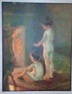 Peinture ancienne/portrait 50x60 à vendre, Antiquités & Art, Enlèvement