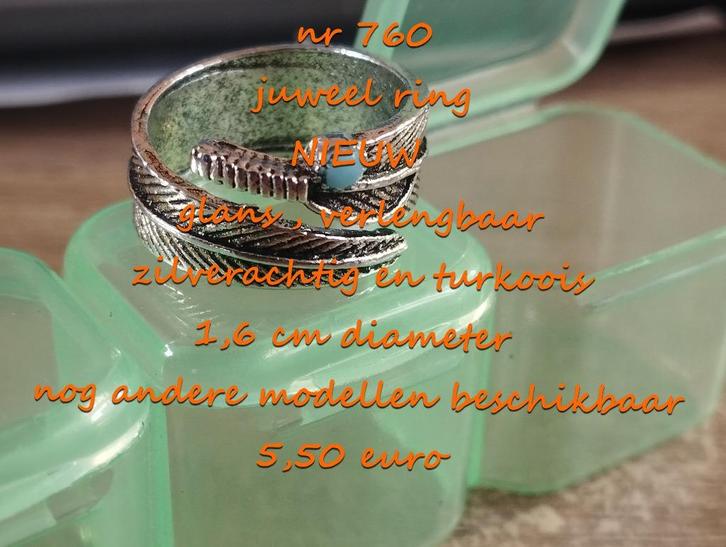 760. Juweel : ring , NIEUW , verzending inbegrepen, Handtassen en Accessoires, Ringen, Nieuw, Dame of Heer, Blauw, Overige materialen