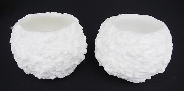 2 wassen houders voor theelichtjes, Huis en Inrichting, Woonaccessoires | Kandelaars en Kaarsen, Zo goed als nieuw, Kandelaar