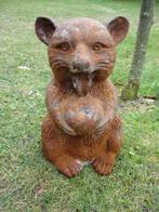statue d un raton laveur en fonte pat rouillé  rare a trouvé, Jardin & Terrasse, Statues de jardin, Animal, Enlèvement ou Envoi
