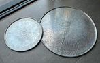 Set van 2 decoratieve schalen van licht metaal, Ophalen, Gebruikt